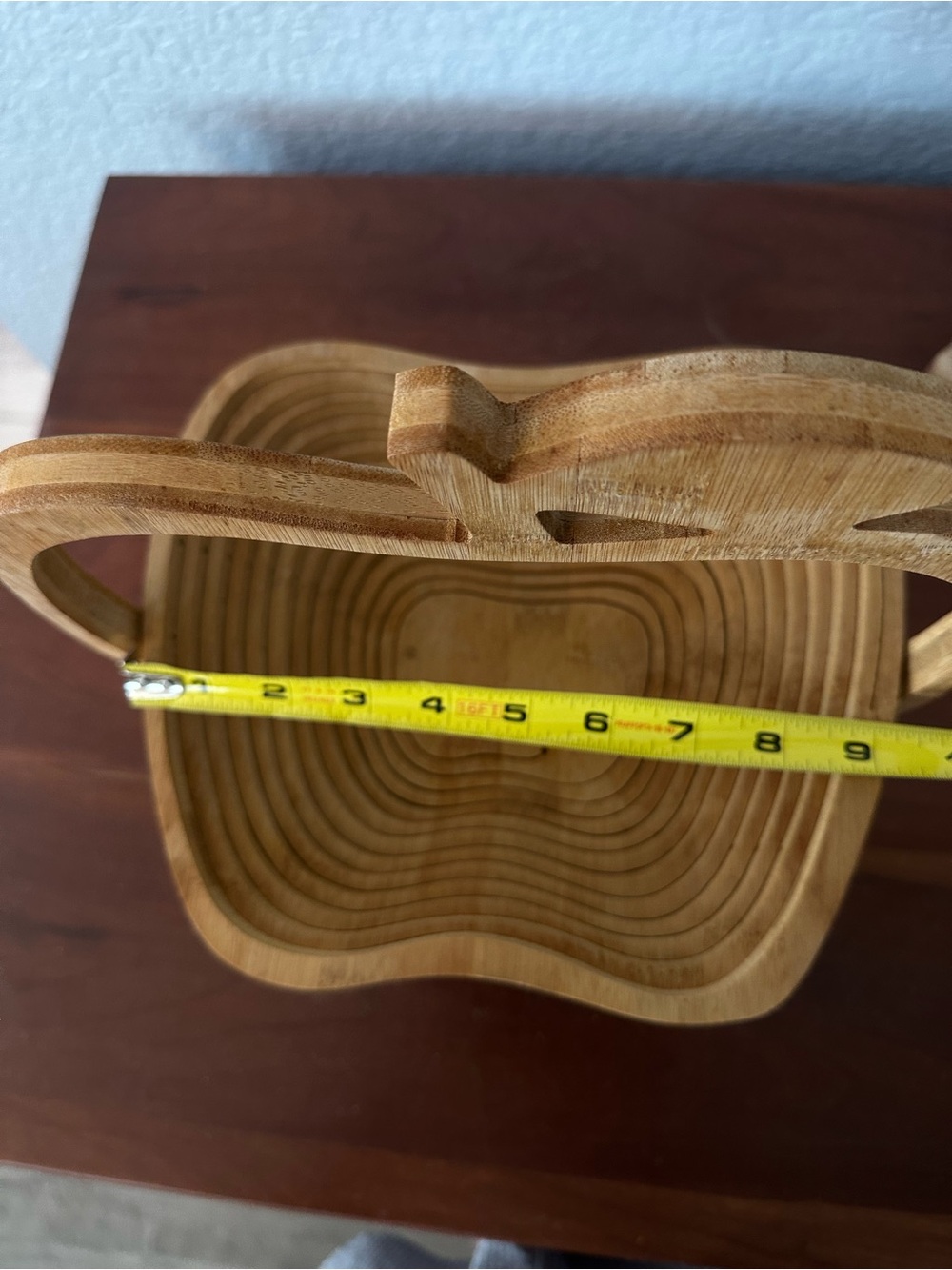 Vintage Wooden Collapsible Apple Fruit Basket - Natural Bamboo - Picture 11 of 11